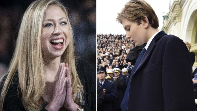 Chelsea Clinton defiende al hijo menor de Trump