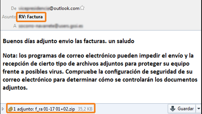 Alertan de un nuevo ataque que simula facturas falsas a través del correo electrónico