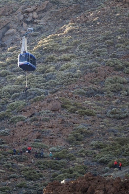 Colgados en el Teide