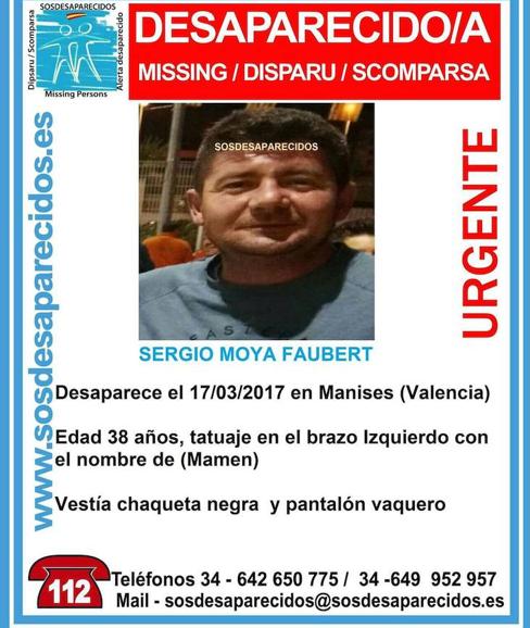 Hallan muerto al hombre desaparecido en Manises el viernes 17 de marzo