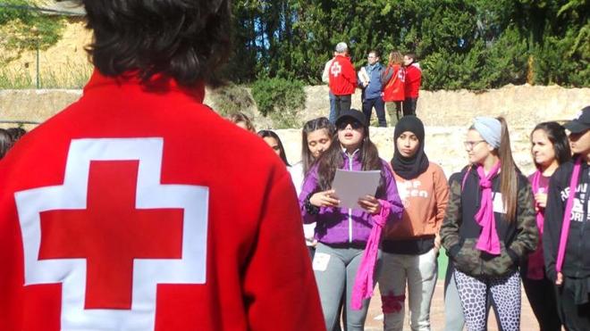 Escolares valencianos en un campamento de refugiados