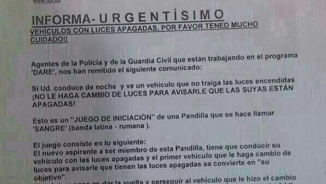 La Guardia Civil alerta de un bulo cuyo objetivo es causar miedo entre los conductores
