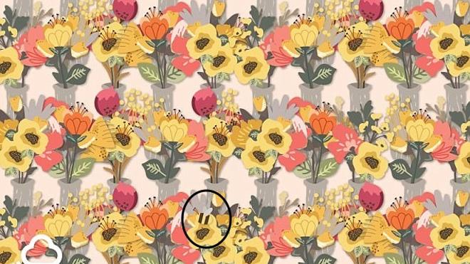 Solución | Una avispa se ha colado entre las flores