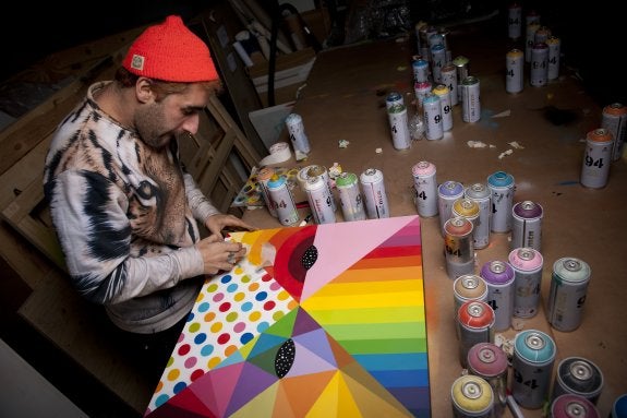 Okuda San Miguel: «La falla municipal será mi trabajo en 3D de más volumen y lo coronarán dos Venus»