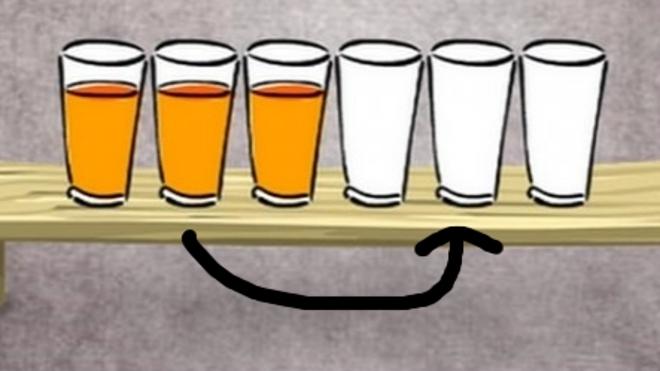 Solución | Alterna los vasos moviendo sólo uno