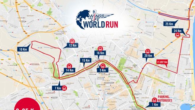 La Wings for Life de Valencia desvela su recorrido para 2017