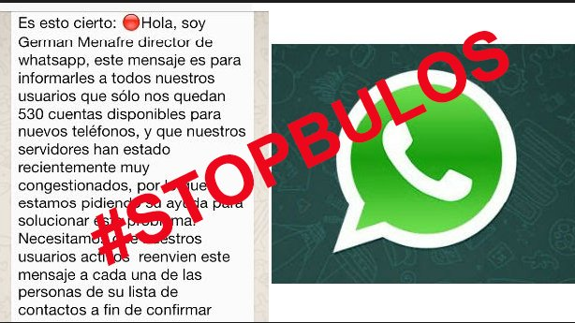 La Policía Nacional alerta de un nuevo bulo sobre Whatsapp