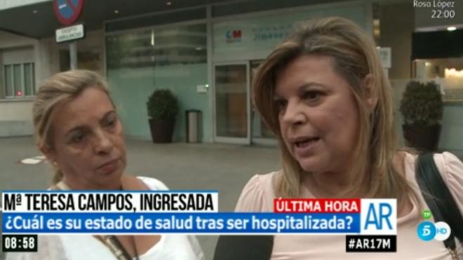 Terelu Campos, sobre la salud de M.ª Teresa: «Las primeras 48-72 horas son importantísimas»