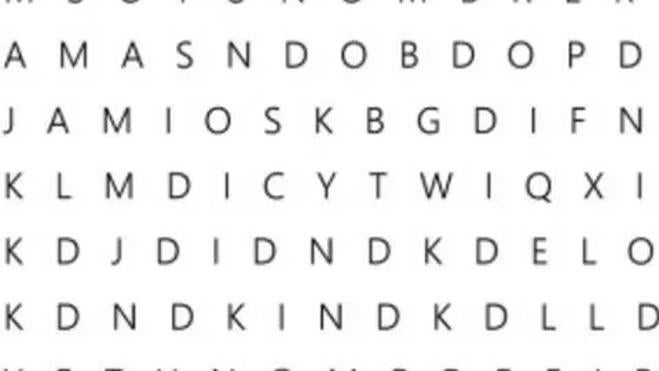 ¿Serías capaz de encontrar tu nombre?