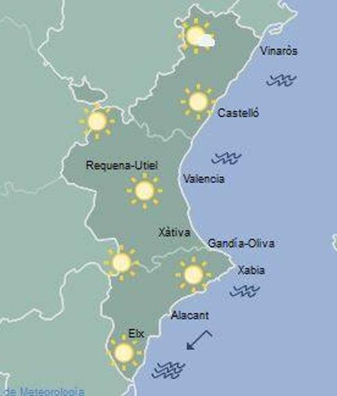 El tiempo en Valencia, Alicante y Castellón | Buen tiempo y temperaturas sin cambios