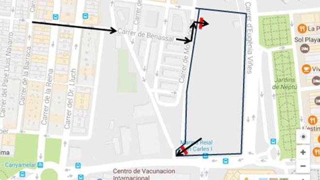 El Ayuntamiento habilita un aparcamiento provisional «para vecinos» por las obras en el Cabanyal