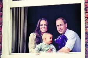 Los duques de Cambridge, con Jorge... y Lupo